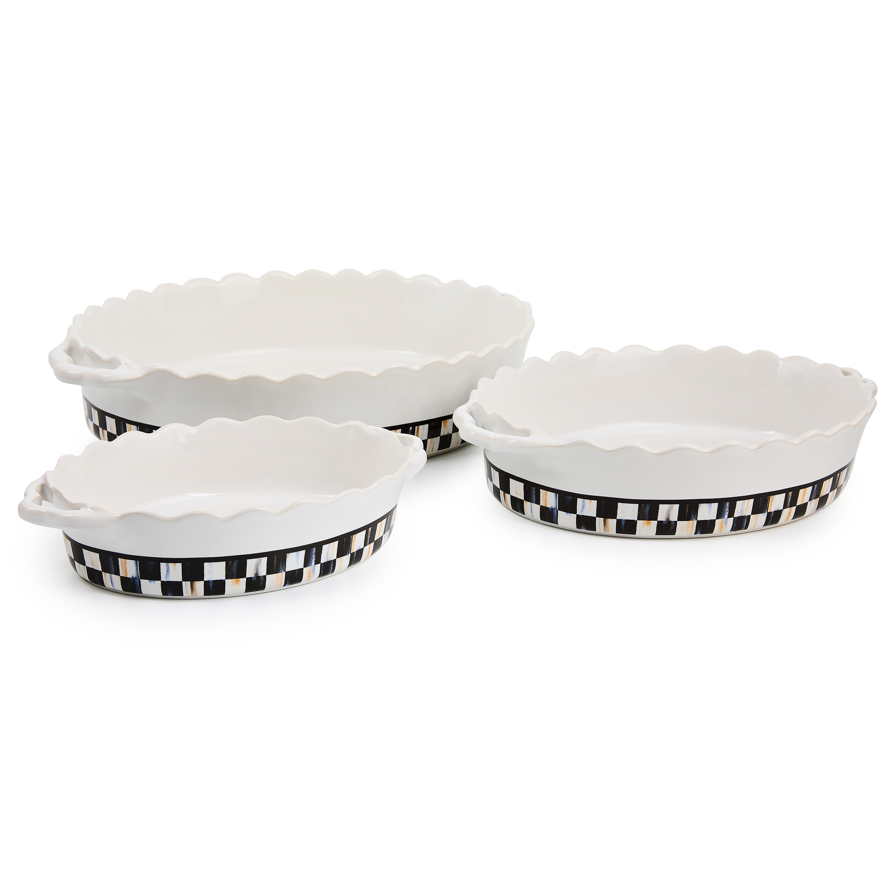 MacKenzie-Childs Courtly Check Oval Baker