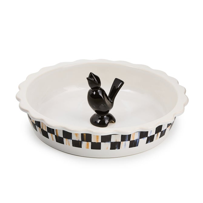 Courtly Check Everyday Pie Plate with Pie Bird image number 0
