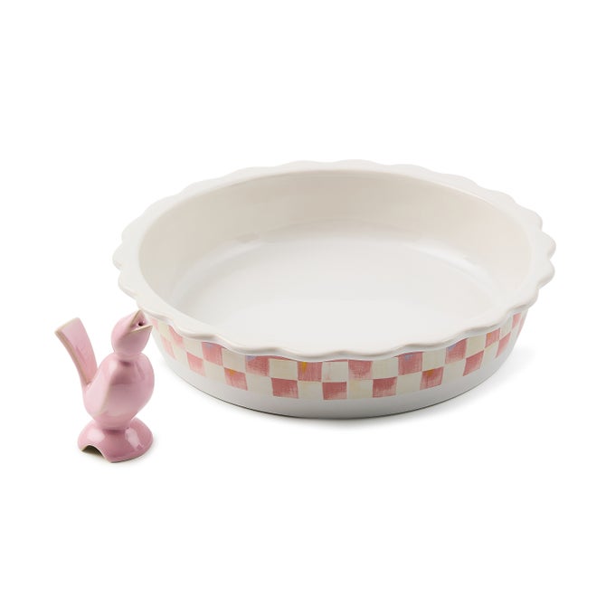 Rosy Check Everyday Pie Plate with Pie Bird image number 1