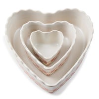 Rosy Check Everyday Heart Ramekins, Set of 2