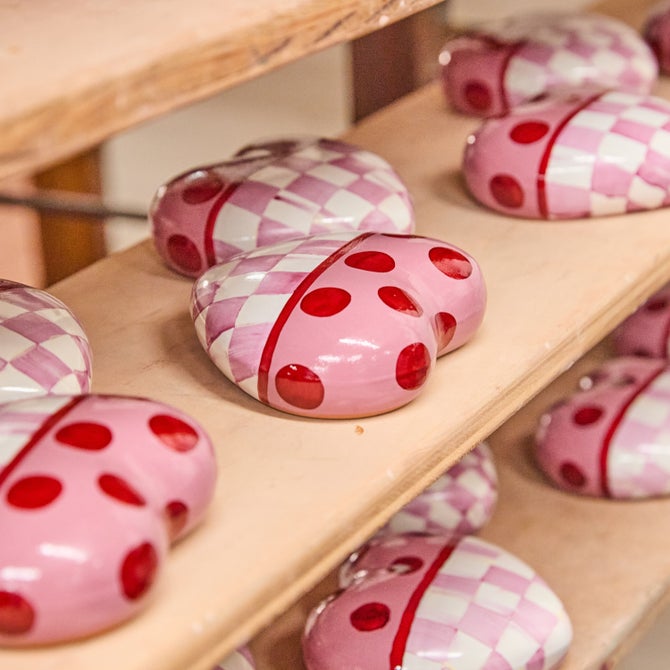 Pink Dotty Heart Ceramic Decor image number 4
