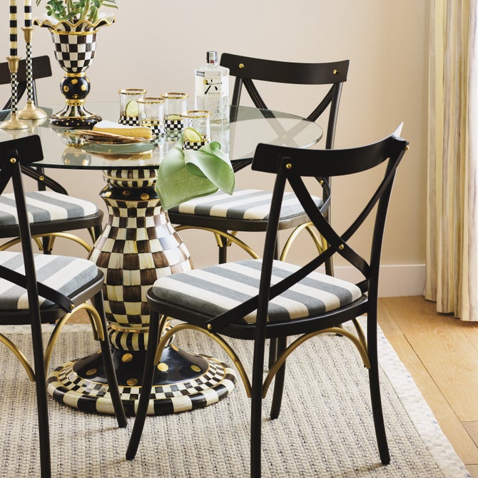 Courtly Check Ceramic Pedestal Table Base image number 5
