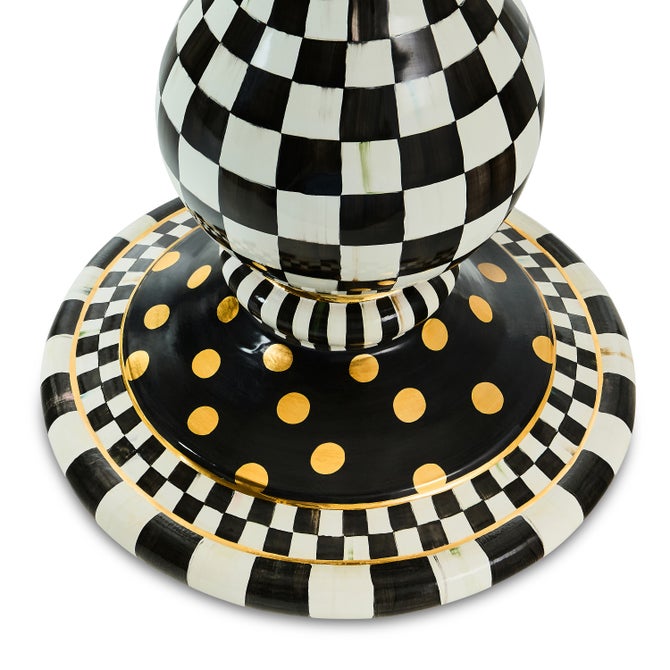 Courtly Check Ceramic Pedestal Table Base image number 3