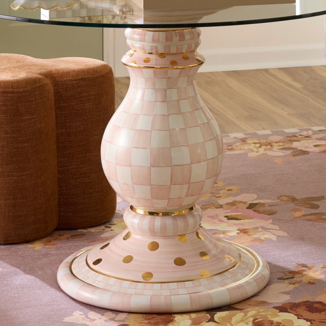 Rosy Check Ceramic Pedestal Table Base image number 2