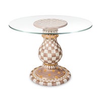 Mocha Check Ceramic Pedestal Table Base