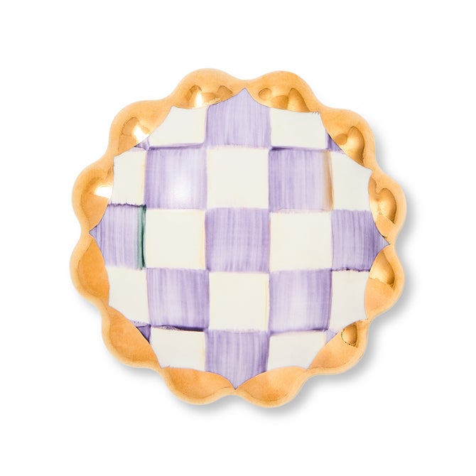 Violet Check Round Knob image number 0