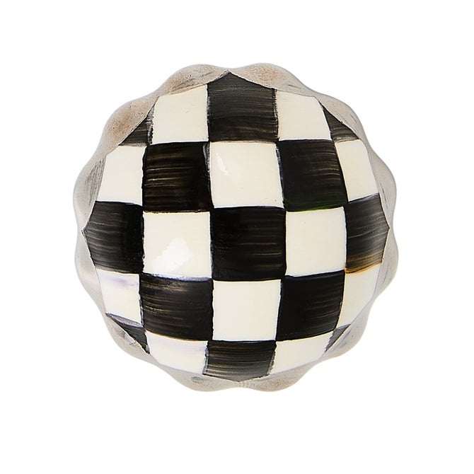Courtly Check Petit Four Platinum Round Knob image number 0