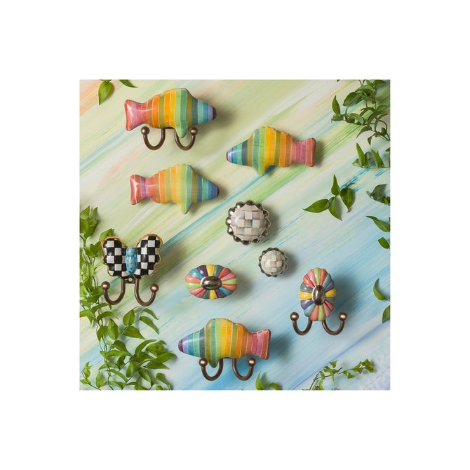 Sterling Check Petit Four Round Knob image number 1