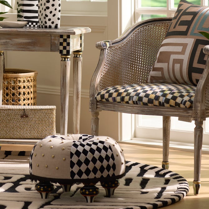 Diamond and Dot Footstool image number 1