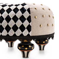 Diamond and Dot Footstool