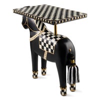 Courtly Check Carved Horse Table