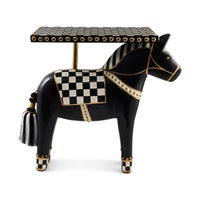 Courtly Check Carved Horse Table