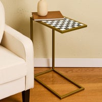 Courtly Check Enamel C-Table
