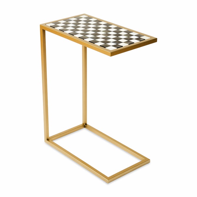 Courtly Check Enamel C-Table image number 0