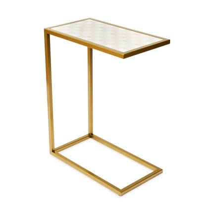Mocha Check Enamel C-Table