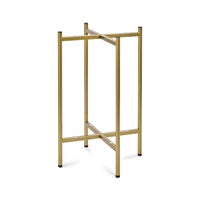 Mocha Check Enamel 2-Tier Cocktail Table