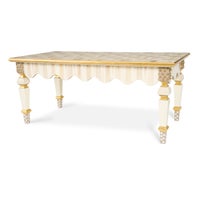 Mocha Check & Stripe Coffee Table