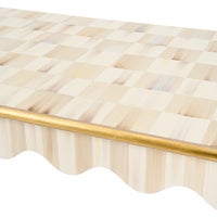 Mocha Check & Stripe Coffee Table