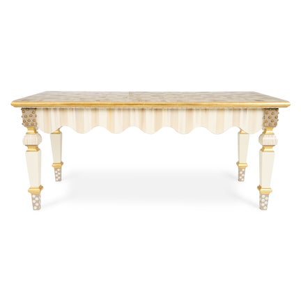 Mocha Check & Stripe Coffee Table