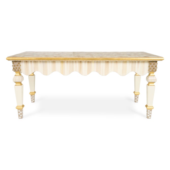 Mocha Check & Stripe Coffee Table image number 0