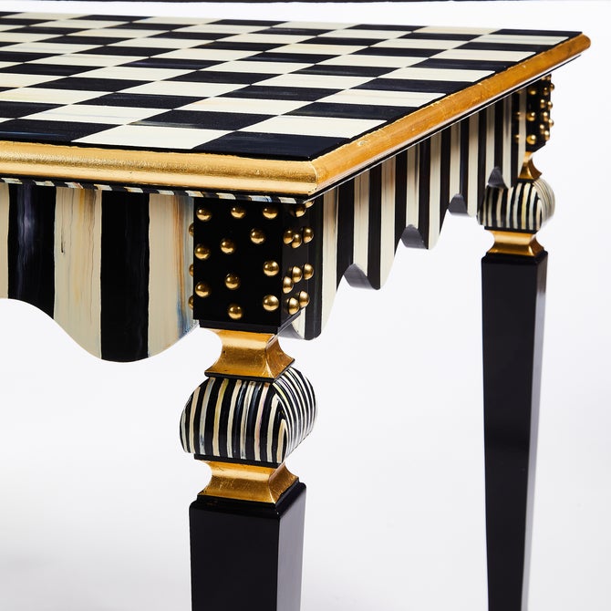 Courtly Check & Stripe Game Table image number 3