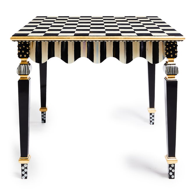 Courtly Check & Stripe Game Table image number 0