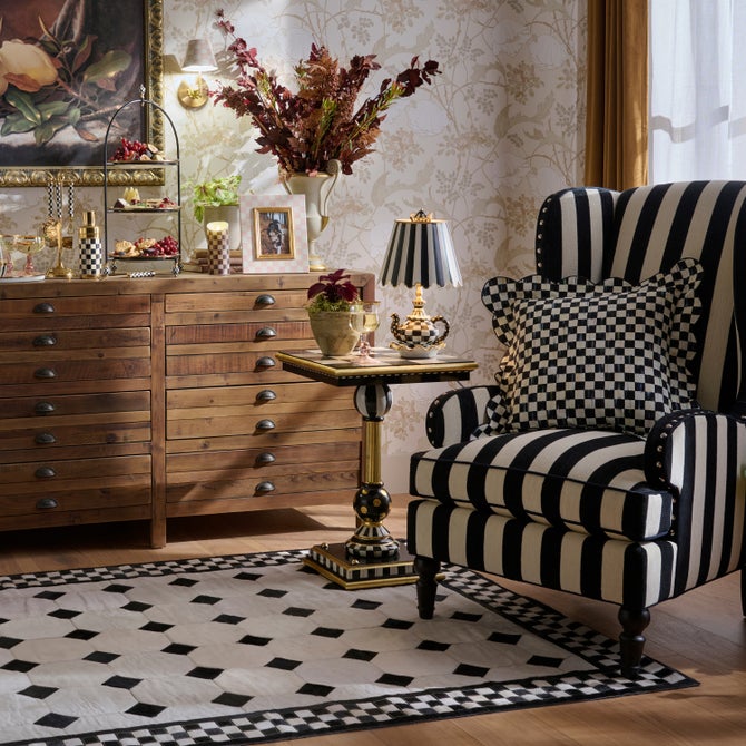 Courtly Brass & Ceramic Accent Table image number 6