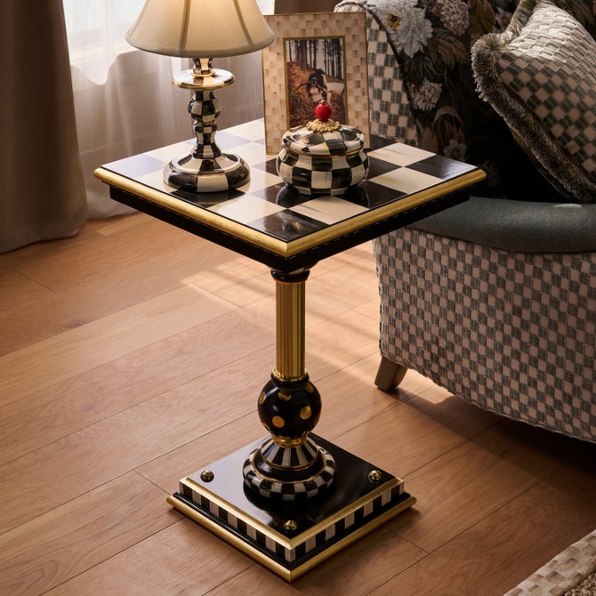 Courtly Brass & Ceramic Accent Table image number 5