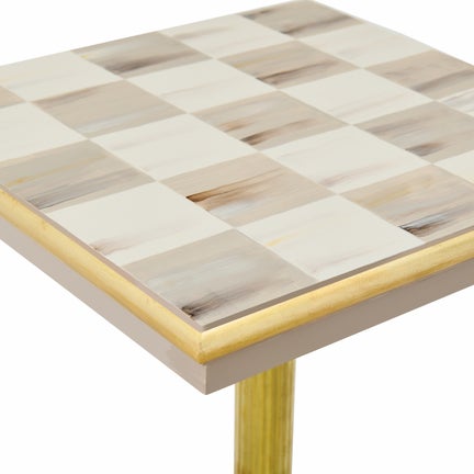 Mocha Brass & Ceramic Accent Table