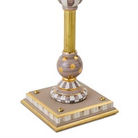 Mocha Brass & Ceramic Accent Table