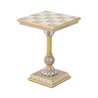 Mocha Brass & Ceramic Accent Table
