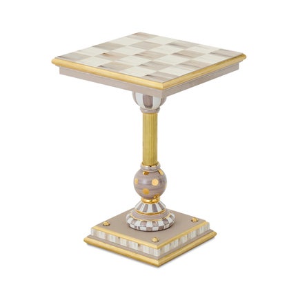 Mocha Brass & Ceramic Accent Table