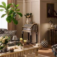 Courtly Check & Stripe Writing Desk