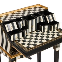 Courtly Check & Stripe Writing Desk