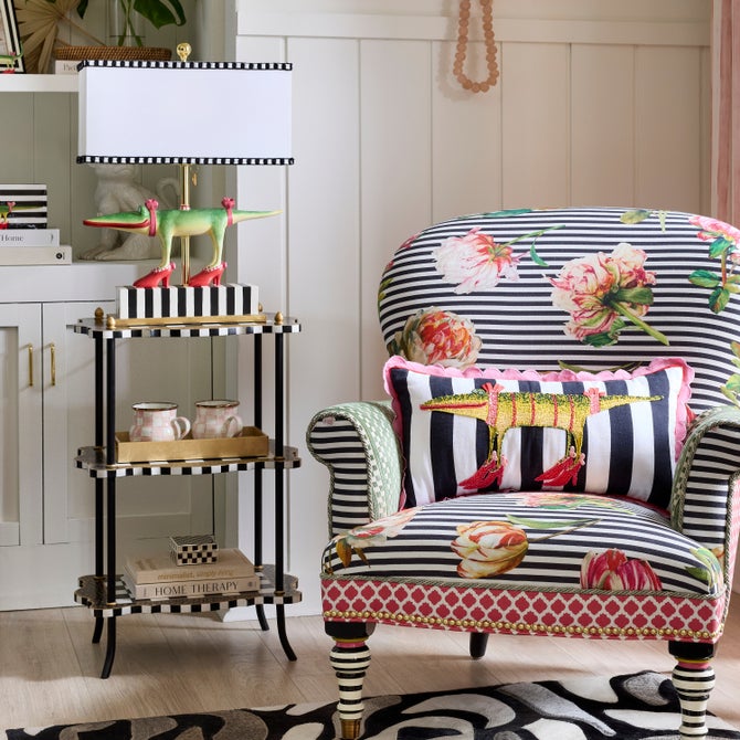 Black & White Check and Stripe 3 Tier Table image number 4