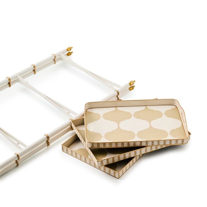 Mocha 3-Tier Tray Table image number 2