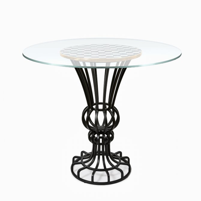Courtly Check Pedestal Accent Table image number 2