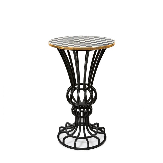 Courtly Check Pedestal Accent Table image number 0