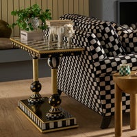 Courtly Brass & Ceramic Console Table