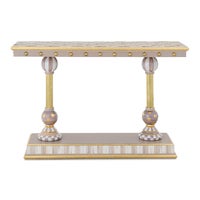Mocha Brass & Ceramic Console Table