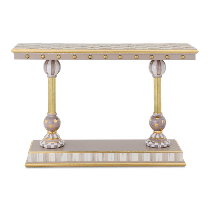 Mocha Brass & Ceramic Console Table image number 0