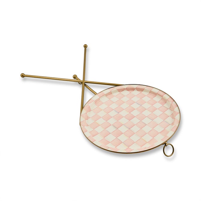 Rosy Check Enamel Tilt Accent Table image number 3