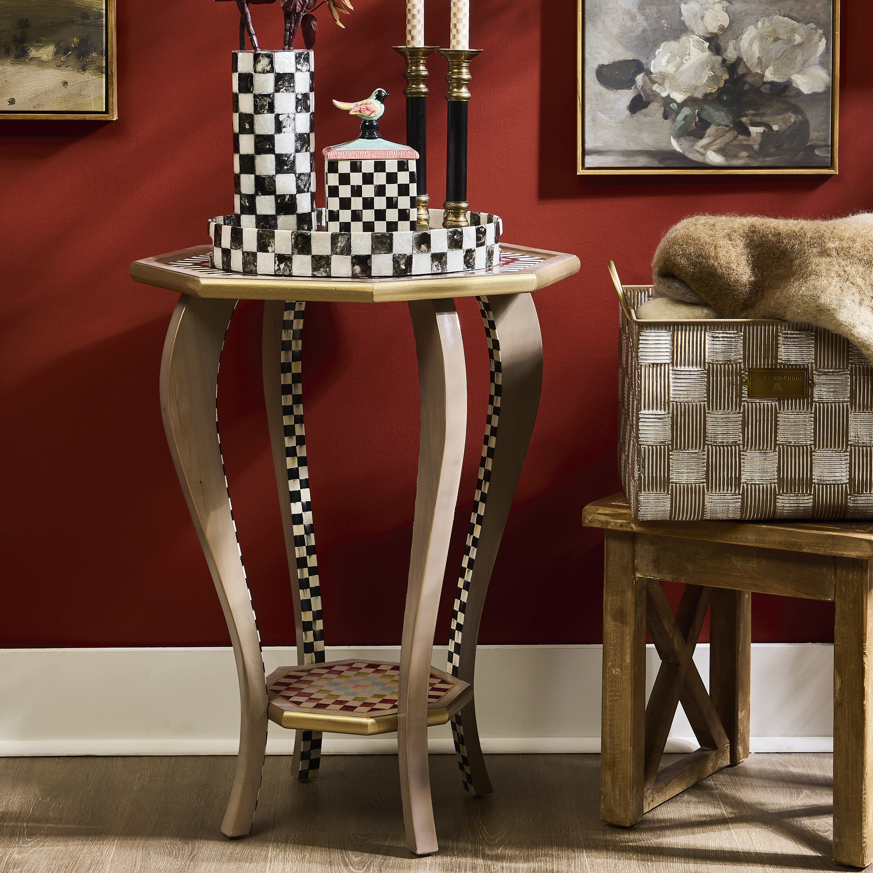 MacKenzie-Childs Birdsong Accent Table - Thumbnail 2