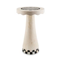 Courtly Check Scalloped Accent Table