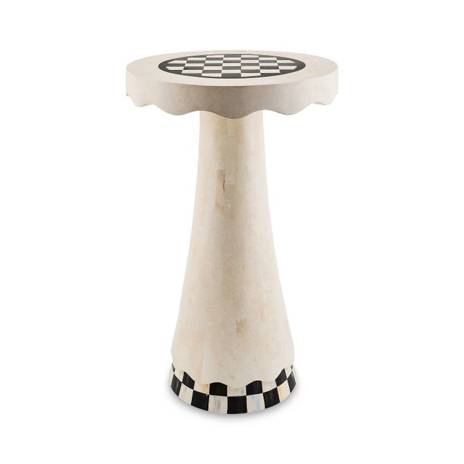 Courtly Check Scalloped Accent Table image number 0