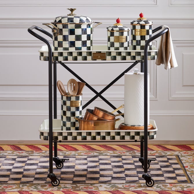 Courtly Check 2-Tier Kitchen Cart image number 1