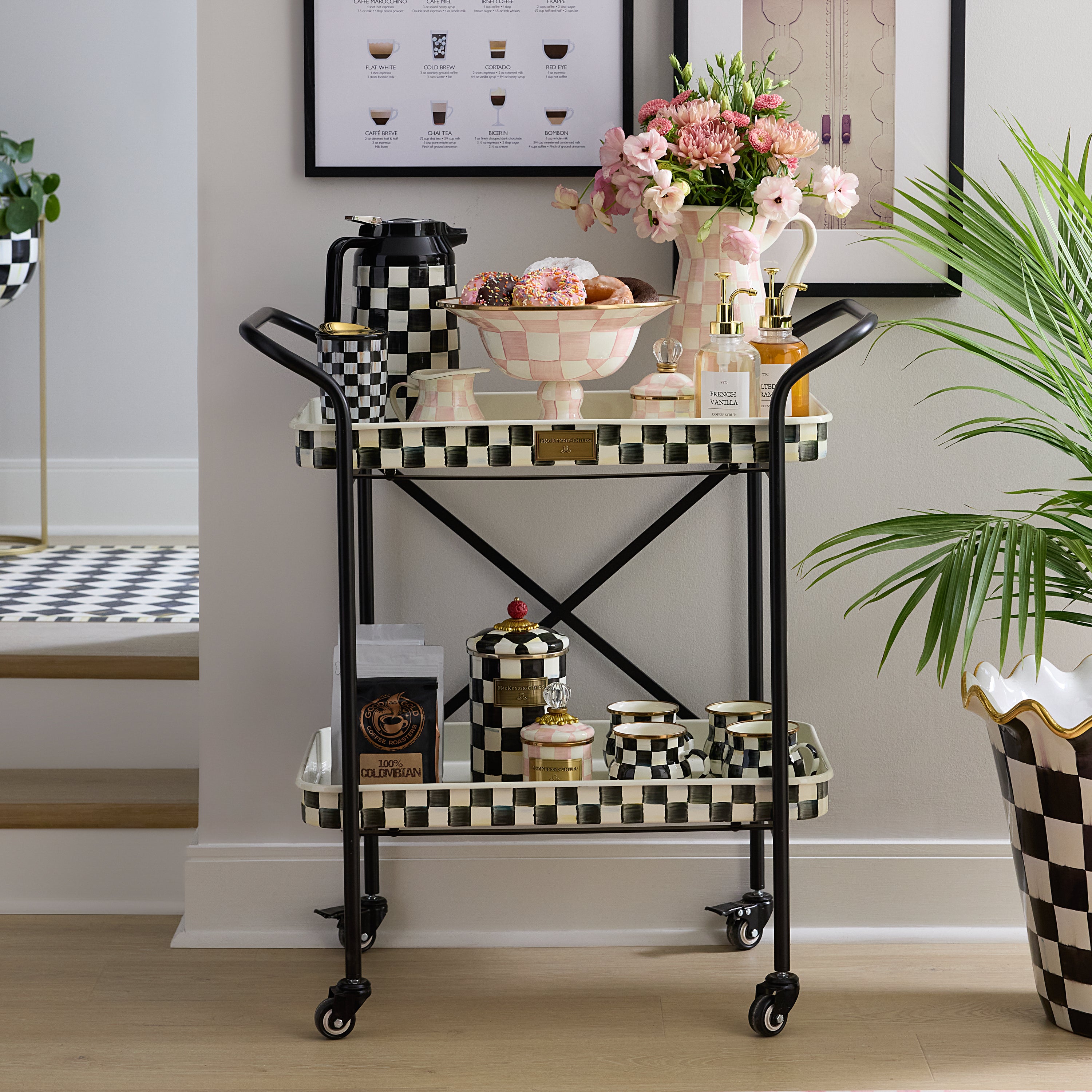 MacKenzie-Childs | Courtly Check 2-Tier Kitchen Cart