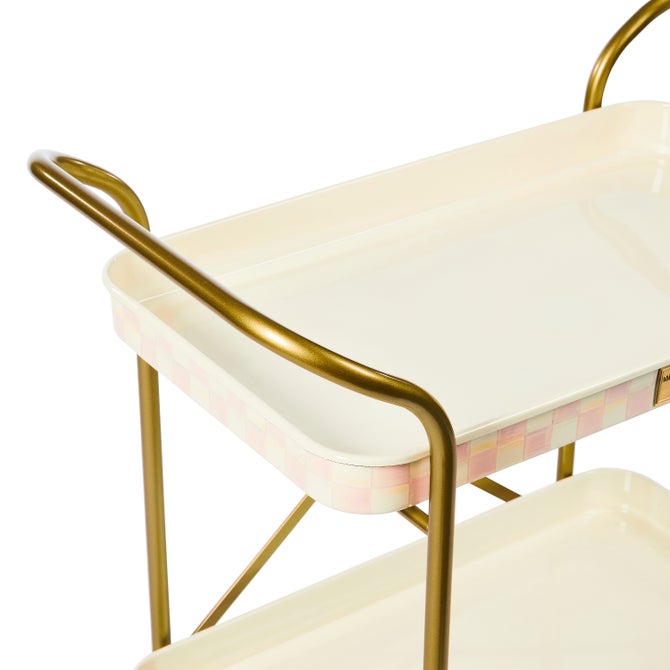 Rosy Check 2-Tier Kitchen Cart image number 4