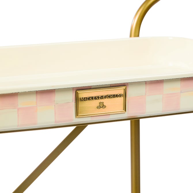 Rosy Check 2-Tier Kitchen Cart image number 3
