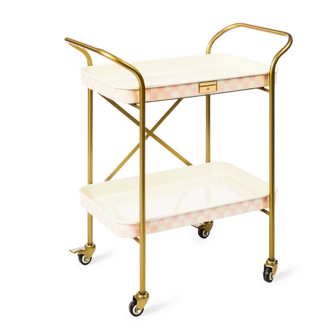 Rosy Check 2-Tier Kitchen Cart image number 0